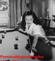 Bette Davis playing pool