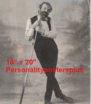 W,C Fields w/Cue Stick Photo/Poster Billiards Classic Collection