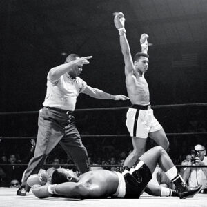 Muhammad Ali~Heavy Weight Champ~Sonny Liston~B&W#2~Photo~Poster