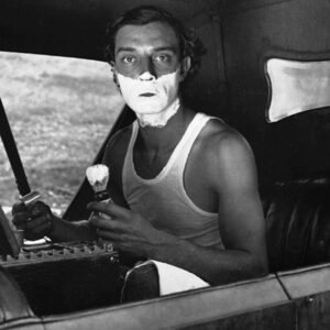 Buster Keaton Shaving Barber Decor Silent Film Photo Poster