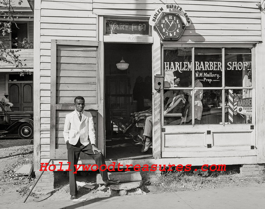 Barber Harlem~Getting Haircut~ Barber~Hair Salon~Black Barber~Photo~Decor~Black Int~Stylist~Poster