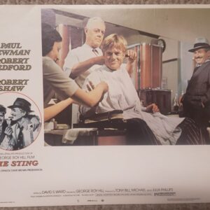 Robert Redford~Paul Newman~Sting~Barber~Haircut~Poster~Photo~Print~Salon~Decor 11" x 14"