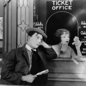 Buster Keaton~Silent Film~Ticket Booth~Comedian~Photo~Poster