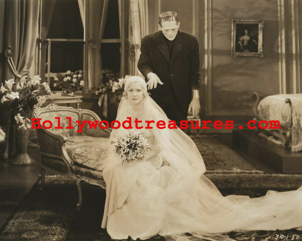 Frankenstein~Karloff~Mae Clark~Horror~Bride~Reaching Scene~Photo~Poster