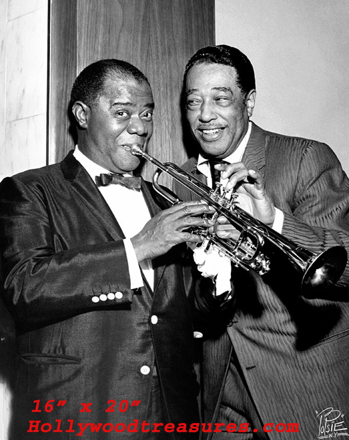 Louis Armstrong~Duke Ellington~Jazz Greats~Black Int~BLM~Print~ Decor
