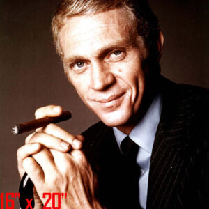Steve McQueen~Smoking A Cigar~Cuban~King of Cool~Photo~Poster
