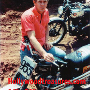 Steve McQueen~Triumph~Motorcycle~#6~Photo~Poster