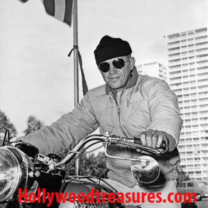 Steve McQueen~Triumph~Motorcycle~Photo~#9~Poster