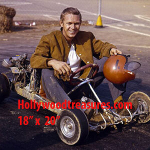 Steve McQueen~Formula 1~Nascar~Go Kart~Mechanic~Garage~Photo~ Poster~18 "x 20"