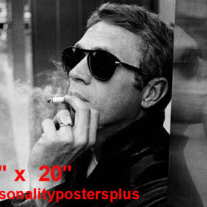 Steve McQueen~Smoking~King of Cool~Reflection~Photo~Poster