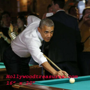 President Obama~Playing Pool~Shooting Pool Poster~#10