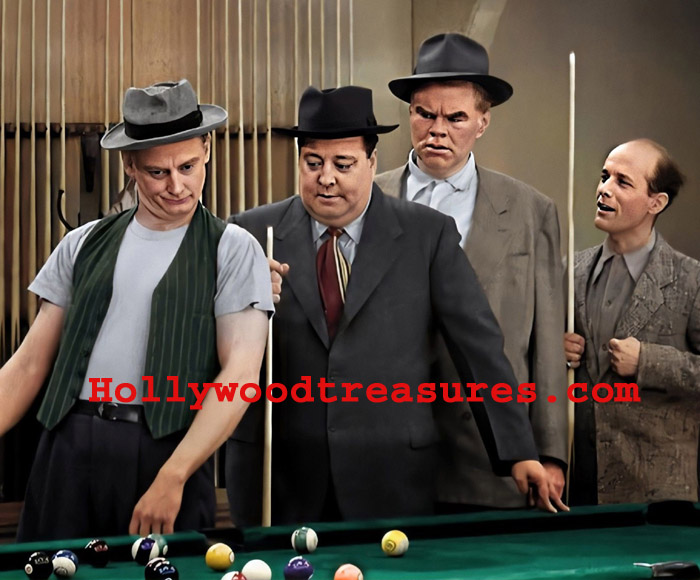 Honeymooners~Color~Jackie Gleason~Harvey~Playing Pool~Billiards~Photo~Poster