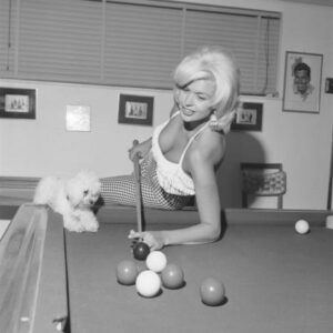 Jayne Mansfield~Playing Pool~Billiards~#2
