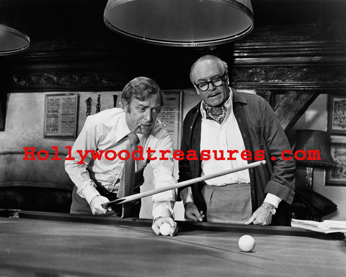 Michael Caine~Lawrence Olivier~Playing Pool~Billiards~Shooting Pool~Sleuth