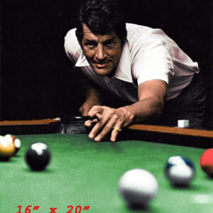 Dean Martin~Playing Pool~Pool Hall~Billiards~Color~Shooting Pool~Photo