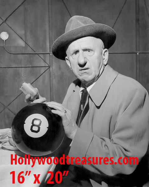 Jimmy Durante~8 Ball~Billiards~Shooting Pool~Playing Pool~Photo~Poster