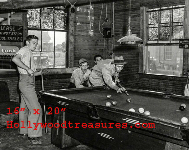Pool Hustler~Playing Pool~Pool Hall~Vintage Cabin~Billiards~#3~Poster~Photo