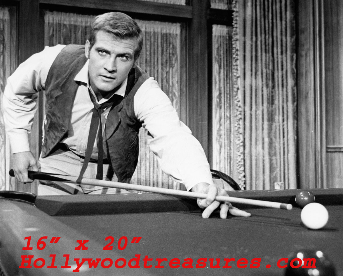 Lee Majors~Million Dollar Man~Playing Pool~Billiards~Pool Hall~Decor~Entertainment Room