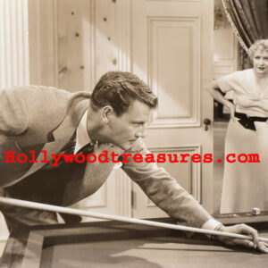 Joel McCrae~Miriam Hopkins~Billiards~Playing Pool~Playing Billiards~Decor~Shooting Pool ~ Poster~Photo
