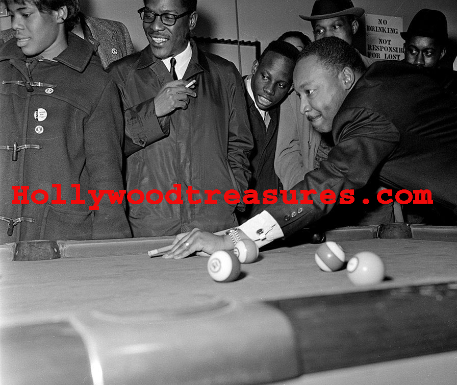 Martin Luther King~Pool Poster~Playing Pool~#5~Billiard~Poster~Photo
