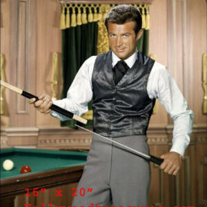 Robert Conrad~Playing Pool~Wild Wild West~Billiards~Shooting Pool~Photo