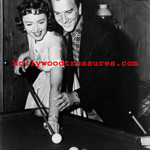 Donna Reed~Leslie Nielsen~Playing Pool~Billiards~Photo~Decor