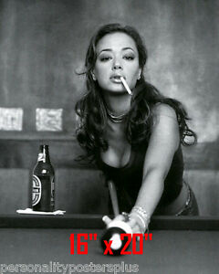Leah Remini~Playing Pool~Billiards~Poster