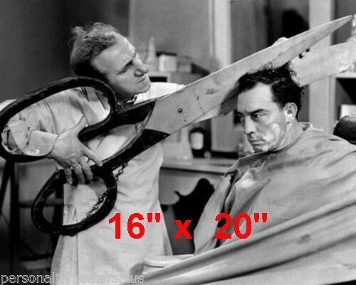 Buster Keaton~Hair Salon~Barber~Photo~Durante~Stylist~Poster~Scissors