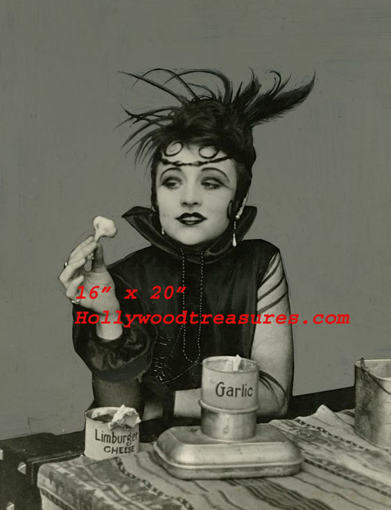 Gothic Eating Garlic & Limburger Gal~Hair Salon Decor~Photo~Poster