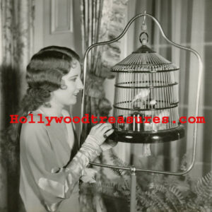Barbara Stanwyck~Bird Cage~Parakeet~Photo~Poster
